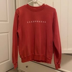 RARE BRANDY MELVILLE RED CALIFORNIA SWEATSHIRT